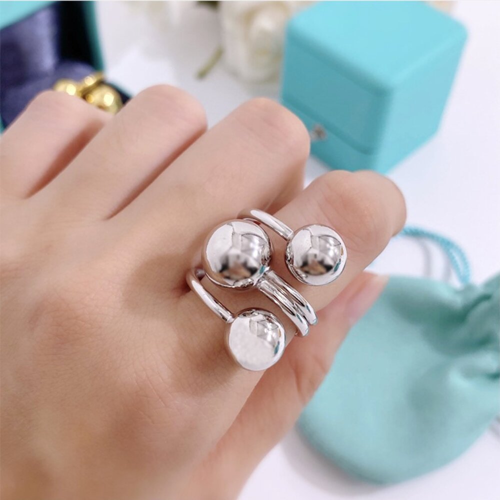 Adjustable Stainless Steel Open Rings, Modern Design